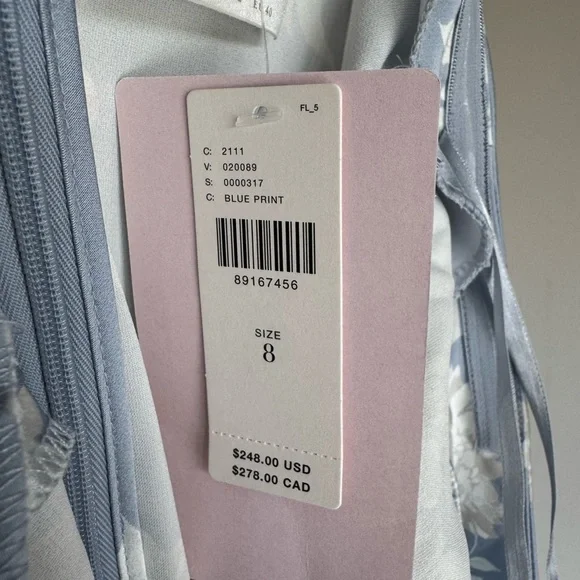 Anthropologie Sky Blue Floral Halter Maxi Dress - Picture 7 of 7